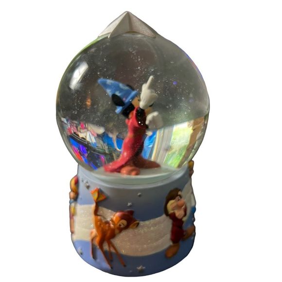 Disney Store Mickey Mouse Sorcerer Wizard Fantasia Alice Donald Bambi Snow Globe - Picture 4 of 8